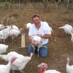 AT THE LAUGHING CHICKEN FARM VISITING OUR TURKEYS!